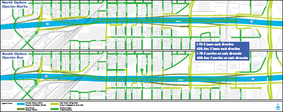 Mapa - Viaducto Modificado (Norte y Sur) - pulse aqu� para ver la ampliaci�n