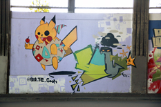 Photo of final mural artwork painted under the I-70 viaduct during the 'duct-work Event (October 6, 2016).